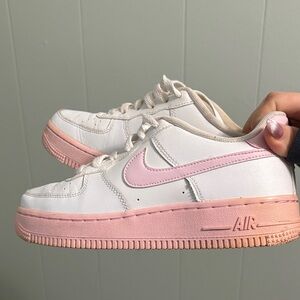 Nike Air White and Pink Sneakers